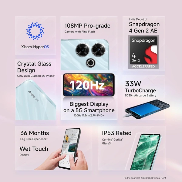 Redmi 13 5G Prime Edition, Black Diamond, 8GB+128GB