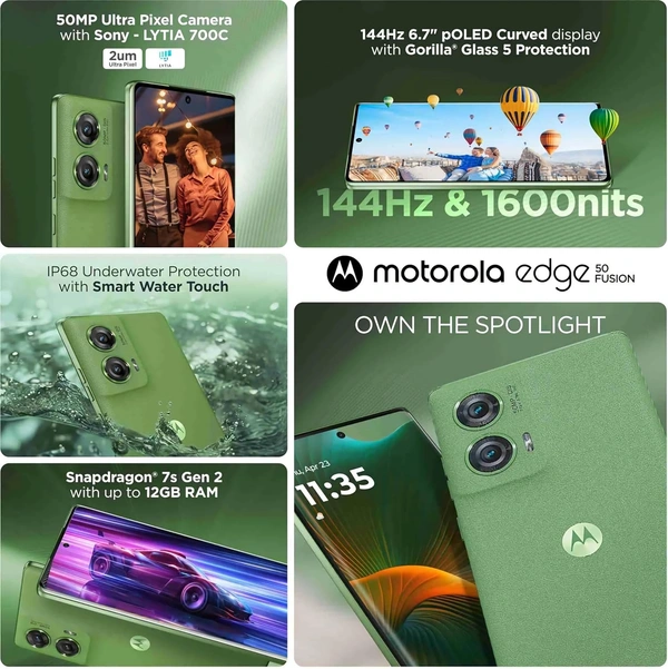 Motorola Edge 50 Fusion 5G (Forest Green, 12GB RAM + 256GB Storage)