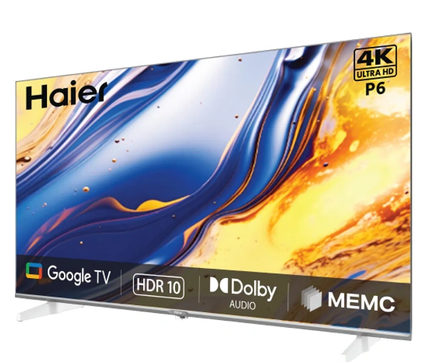 Haier 4K Ultra HD P6 Series 108cm(43) Smart Google TV -43P6GT(2025 Model) 43P6GT