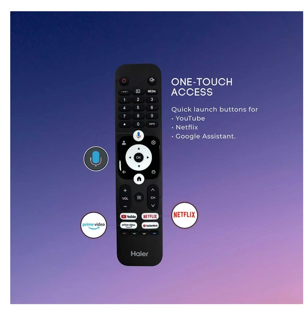 Haier 4K Ultra HD P6 Series 139cm(55) Smart Google TV -55P6GT (2025 Model)