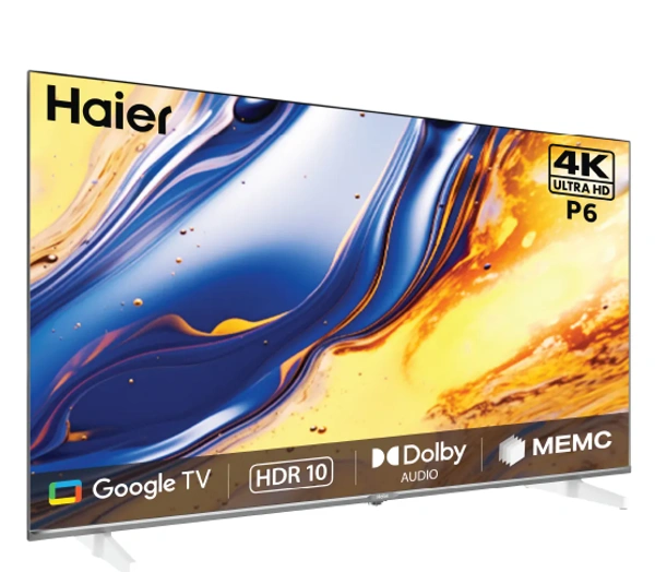 Haier 4K Ultra HD P6 Series 139cm(55) Smart Google TV -55P6GT (2025 Model)