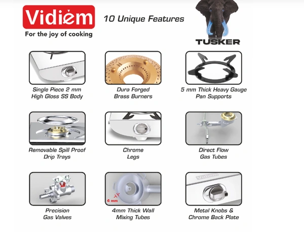 TUSKER 4Burner ZZ Gas Stove