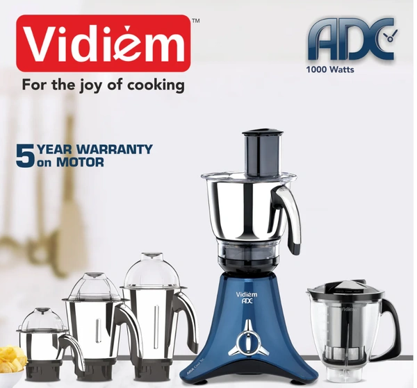 VIDIEM VSTAR ADC AZURE BLUE 1000W MIXER GRINDER