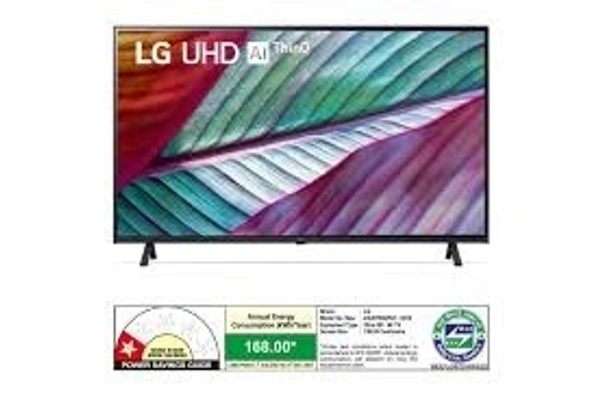 LG 108 cm (43) UHD AI TV (UR7550), α5 Gen6 AI Processor 4K, HGIG Mode, 2025