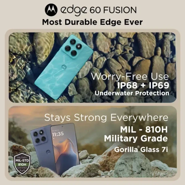 Motorola Edge 60 Fusion 5G (Pantone Slipstream, 8GB RAM, 256GB Storage)
