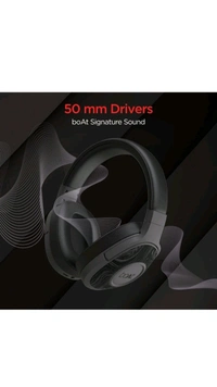 Refurbished boAt Rockerz 550 with 50mm Drivers, 20 HRS Playback & Physical Noise Isolation Bluetooth Headset (Red, On the Ear) - Black