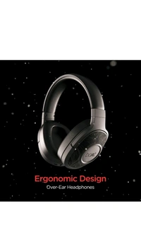 Refurbished boAt Rockerz 550 with 50mm Drivers, 20 HRS Playback & Physical Noise Isolation Bluetooth Headset (Red, On the Ear) - Black