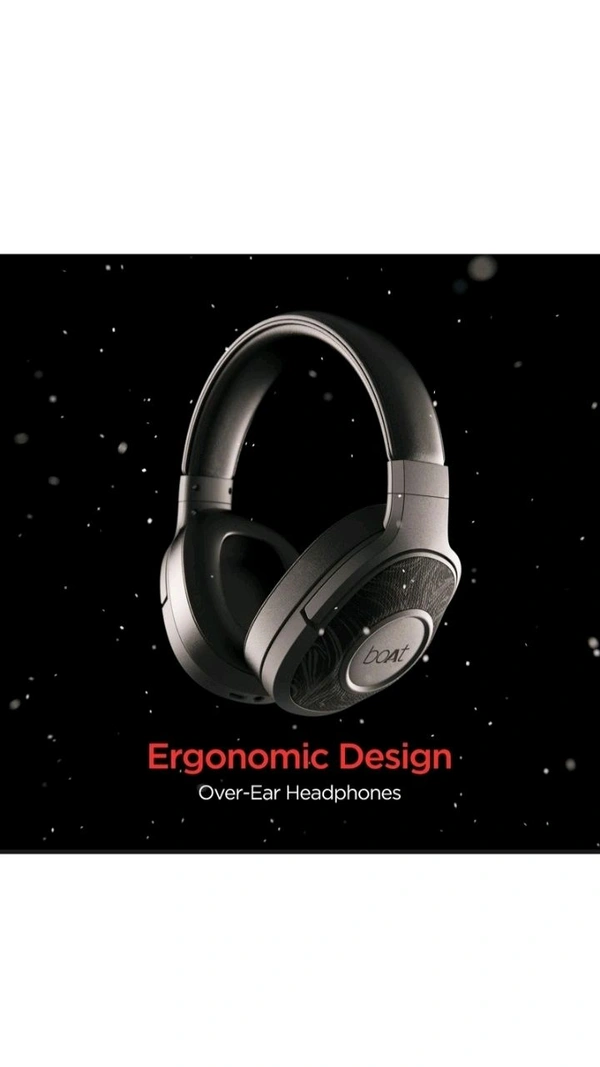 Refurbished boAt Rockerz 550 with 50mm Drivers, 20 HRS Playback & Physical Noise Isolation Bluetooth Headset (Red, On the Ear) - Black
