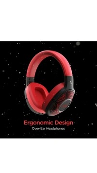 Refurbished boAt Rockerz 550 with 50mm Drivers, 20 HRS Playback & Physical Noise Isolation Bluetooth Headset (Red, On the Ear) - Red