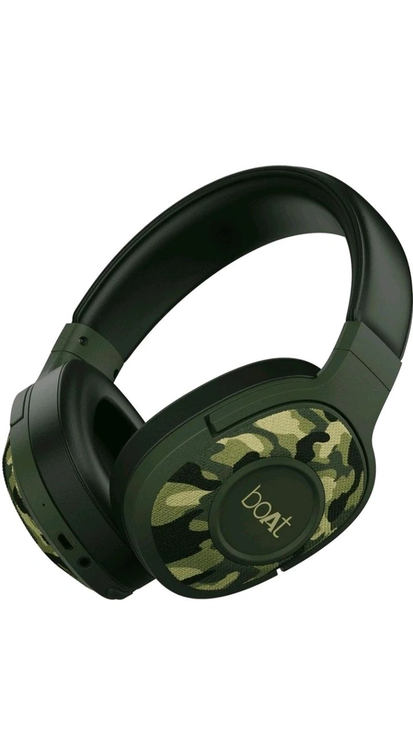 Refurbished boAt Rockerz 550 with 50mm Drivers, 20 HRS Playback & Physical Noise Isolation Bluetooth Headset (Red, On the Ear) - army