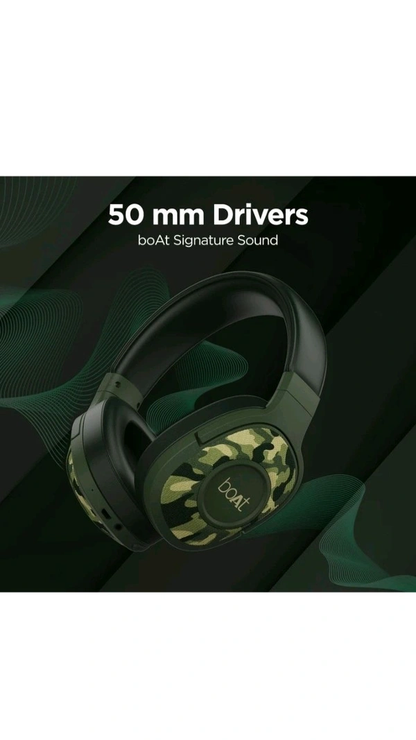 Refurbished boAt Rockerz 550 with 50mm Drivers, 20 HRS Playback & Physical Noise Isolation Bluetooth Headset (Red, On the Ear) - army
