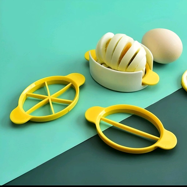 3-in-1 Multi Functional Egg Slicer & Cutter
 - Yellow