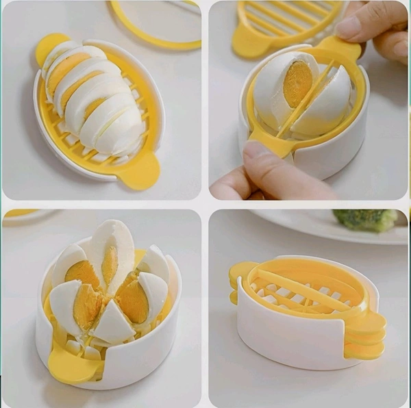 3-in-1 Multi Functional Egg Slicer & Cutter
 - Yellow