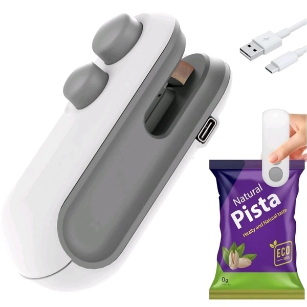 USB Rechargeable Mini Packet Sealer – 2 in 1 Cutter & Sealer

