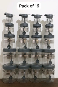 Pack of 16 Transparent Food Storage Containers (1200ML, 650ML, 350ML, 250ML)

