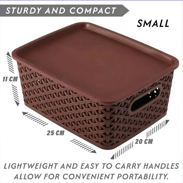 Multipurpose Storage Basket with Lid – Single & Combo Pack
