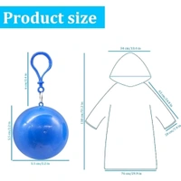Portable Capsule Raincoat with Keychain – Compact Travel Gear

