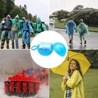 Portable Capsule Raincoat with Keychain – Compact Travel Gear

