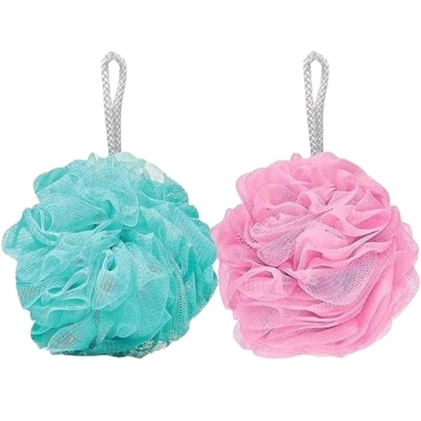 Soft Mesh Bath Loofah Sponge – Aqua Blue (Set 1)

