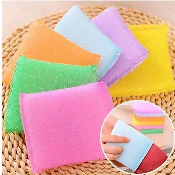 Soft Nylon Scrub Pads – Multicolor Combo (Pack Of 12)