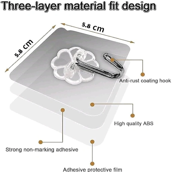 Self-Adhesive Wall Hook – Heavy Duty  - Pack 1