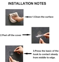 Self-Adhesive Wall Hook – Heavy Duty  - Pack 5