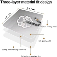 Self-Adhesive Wall Hook – Heavy Duty  - Pack 10