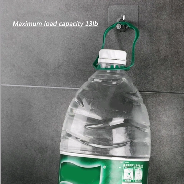 Heavy Duty Transparent Wall Hook (Self-Adhesive, Nail-Free)

 - Pack 5