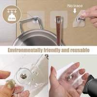 Heavy Duty Transparent Wall Hook (Self-Adhesive, Nail-Free)

 - Pack 5
