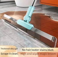 Multipurpose Floor & Glass Squeegee, Wet/Dry Debris Cleaning, Magic Wiper Broom – Suitable for Tile, Wooden Floors, and Glass