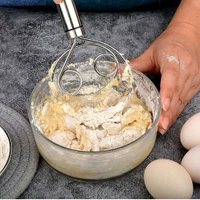 Stainless Steel Danish Dough Whisk | Heavy Duty Hand Mixer for Aata, Cake Batter, Eggs & Bread Dough