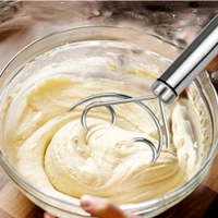 Stainless Steel Danish Dough Whisk | Heavy Duty Hand Mixer for Aata, Cake Batter, Eggs & Bread Dough