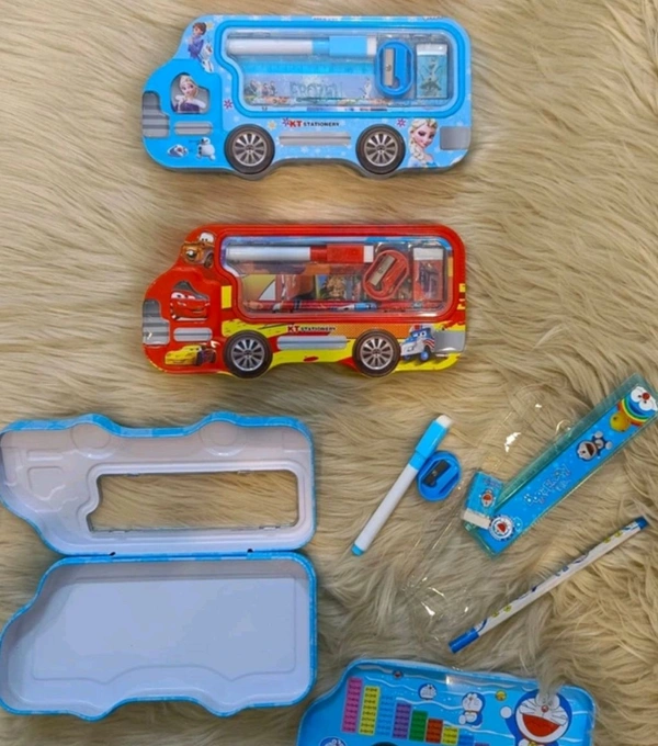 Double Storage Metal Pencil Box 
