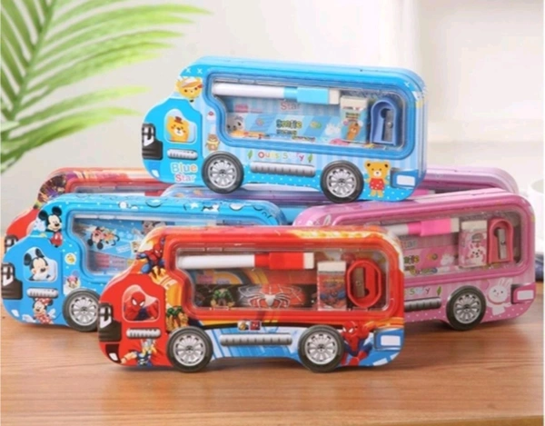 Double Storage Metal Pencil Box 