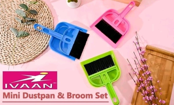 Mini Dustbin Brush Set Cleaning Brush Small Desk