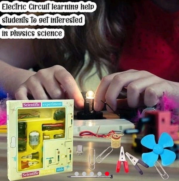 Electron Science School Project,Kits Fan Light Bulb & Motor (10 Pcs Set)