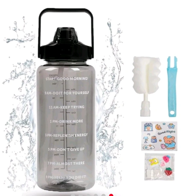 2 Litre Capacity Water Bottle Belt Straw Transport Bottle 