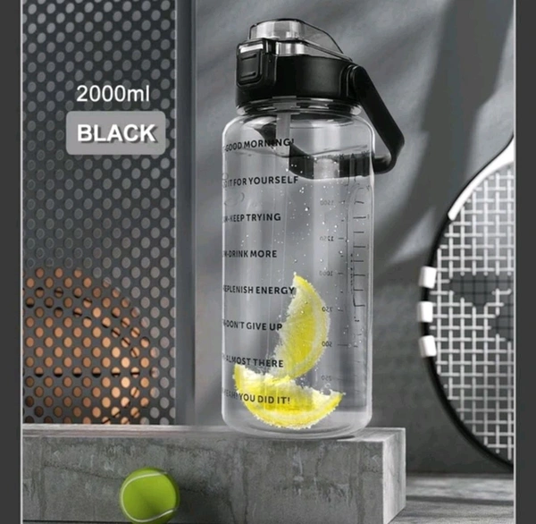 2 Litre Capacity Water Bottle Belt Straw Transport Bottle 