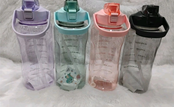2 Litre Capacity Water Bottle Belt Straw Transport Bottle 
