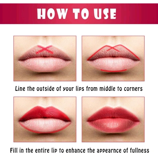 True Lips Lip Liner Pencil Naturally Finish Set Of 12 Pcs