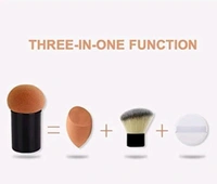 Black Mushroom Head Beauty Blender Soft Puff For Makeup (Pack Of 1with Plastic Box)