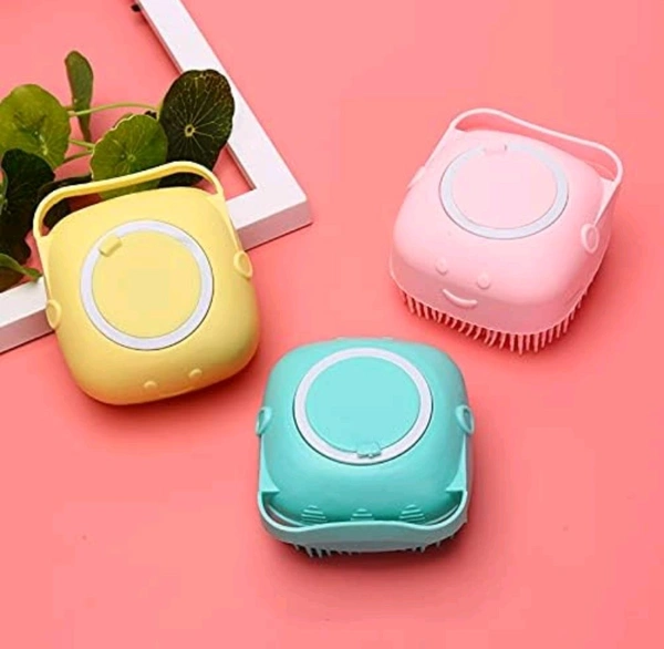 Silicone Brush with Shower Gel Dispenser, Mud & Dirt Remover with Soft Silicone Bristle with Non-toxic Brushes Pack of 1