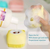 Silicone Brush with Shower Gel Dispenser, Mud & Dirt Remover with Soft Silicone Bristle with Non-toxic Brushes Pack of 1