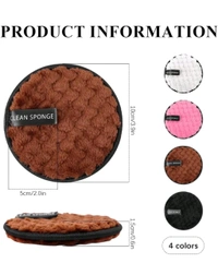  4Pcs Makeup Remover Cleansing Pads, Reusable Cotton Pads for Makeup Removal Wipes, Soft Double-Side & Easily Remove Stubborn Face or Eye Makeup, Suitable for All Skin Type