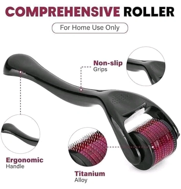 Trendy Styler 540 Titanium Needle Derma Roller for Face & Hair – Microneedle Skin Therapy Tool for Anti-Aging, Scar Reduction & Collagen Boosting