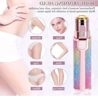 Blawless 2-in-1 Battery Operated Eyebrow Trimmer and Shaver for Ladies, Rainbow Holographic Design