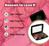  18 Shimmery Colors with Makhmali Eyeshadow, Brush & Mirror in a Pocket size Eye Shadow Palette