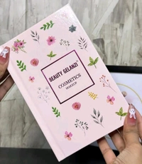 Beauty Gelanzi Professional Luxury Makeup Book,Palette 4 Set in 1 Book, 21 Eyeshadow Colours and 6 Highlighters,6 Blusher Contour,7 box Bronzer powder,Pink Floral Design