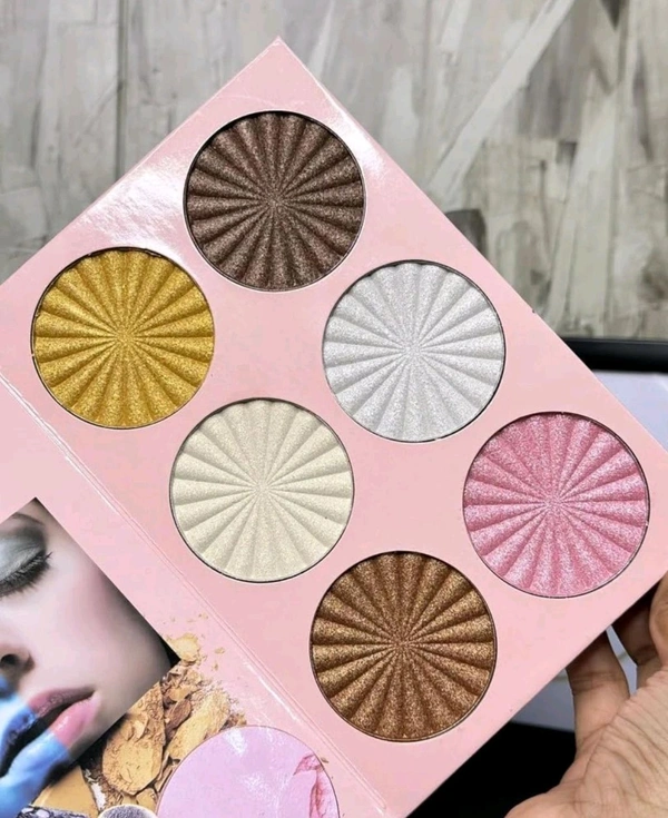 Beauty Gelanzi Professional Luxury Makeup Book,Palette 4 Set in 1 Book, 21 Eyeshadow Colours and 6 Highlighters,6 Blusher Contour,7 box Bronzer powder,Pink Floral Design