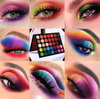 High Pigment Eyeshadow Palette Color Studio Makeup Colorful Shades Blendable Shimmery Eye Shadow Palette (Multicolor) (MultiColor, Regular)

